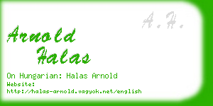 arnold halas business card